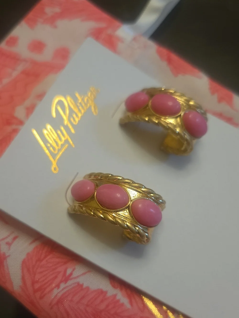 Lilly Pulitzer Sunshine Grove Hoop Earrings